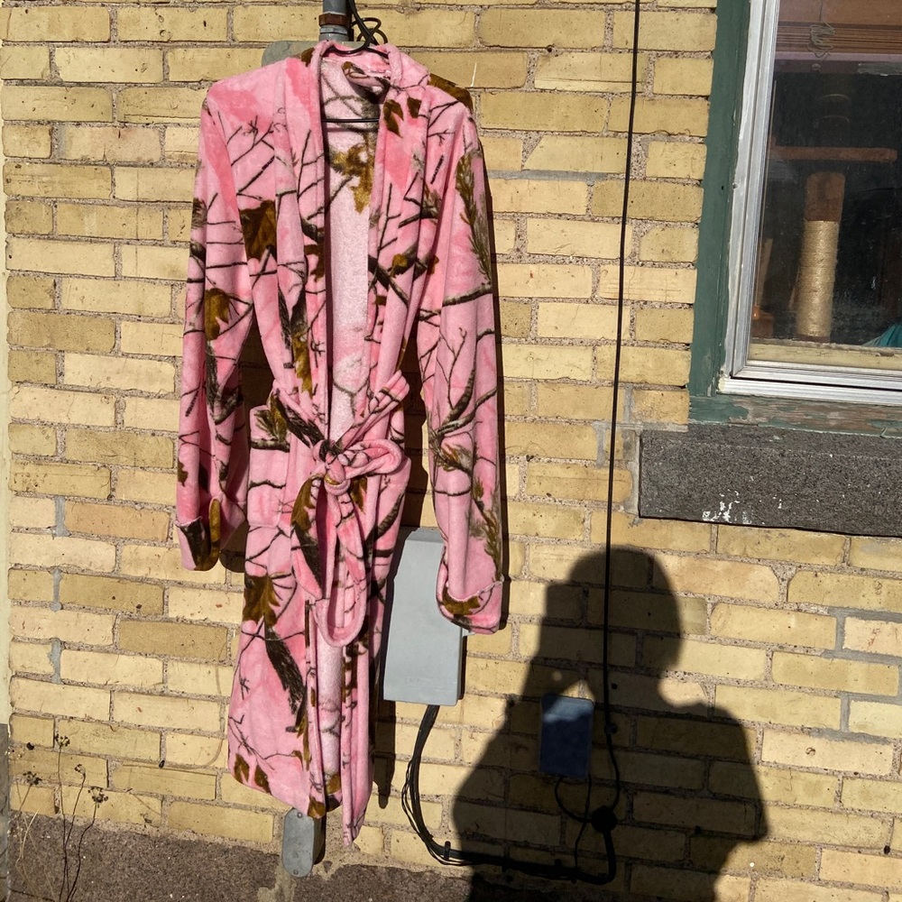 Soft Pink Camo Robe